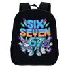 Printed Kindergarten 67 Six Seven Schoolbag, Cartoon Animation 12-inch Backpack Casual and Light