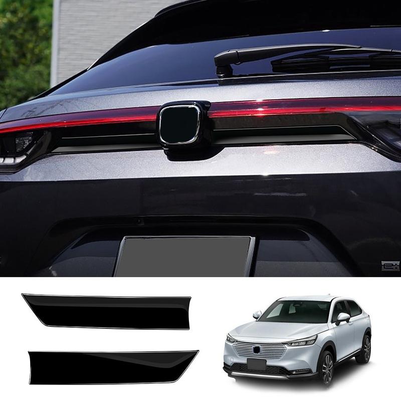 M63K-For Honda HRV HR-V Vezel   Exterior ABS Glossy Black Rear Door Trunk Strip Tailgate Edge Moulding Trims Cover