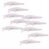 Body Wobbler Pike Zander Perch Do It Yourself For Painting 10Pcs 8.5Cm 7G