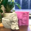 Cute Doll Girl Series Succulent Flower Pot Mould Gypsum Concrete Crystal Epoxy Resin Mold Flower Vase Silicone Mold