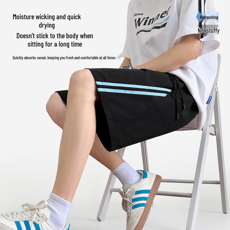 Jeep Men's Quick-Dry Casual Striped Shorts