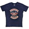 Blue Snow Wash Aerosmith Boston Pride Official Mens Unisex T-Shirt