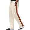 High Street Hip-Hop Men's Jacquard Contrast-Striped Sports Flared Casual Sweatpants