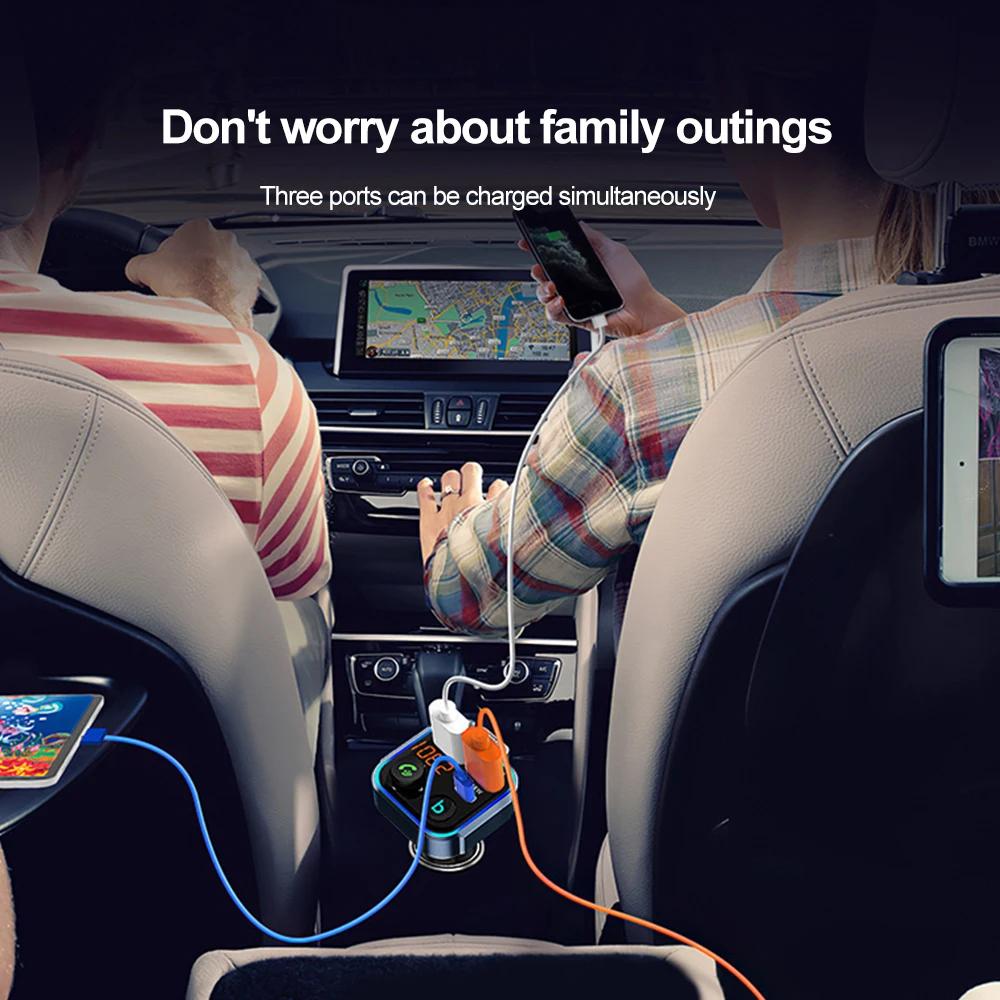 BT23 FM Transmitter Auto Bluetooth5.0 QC3.0 PD20W Autoladegerät Digitalanzeige Adapter Musik MP3 Player Autozubehör