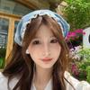 Turban Triangle Scarf Denim Headscarf Retro Star Hair Scarf  Party
