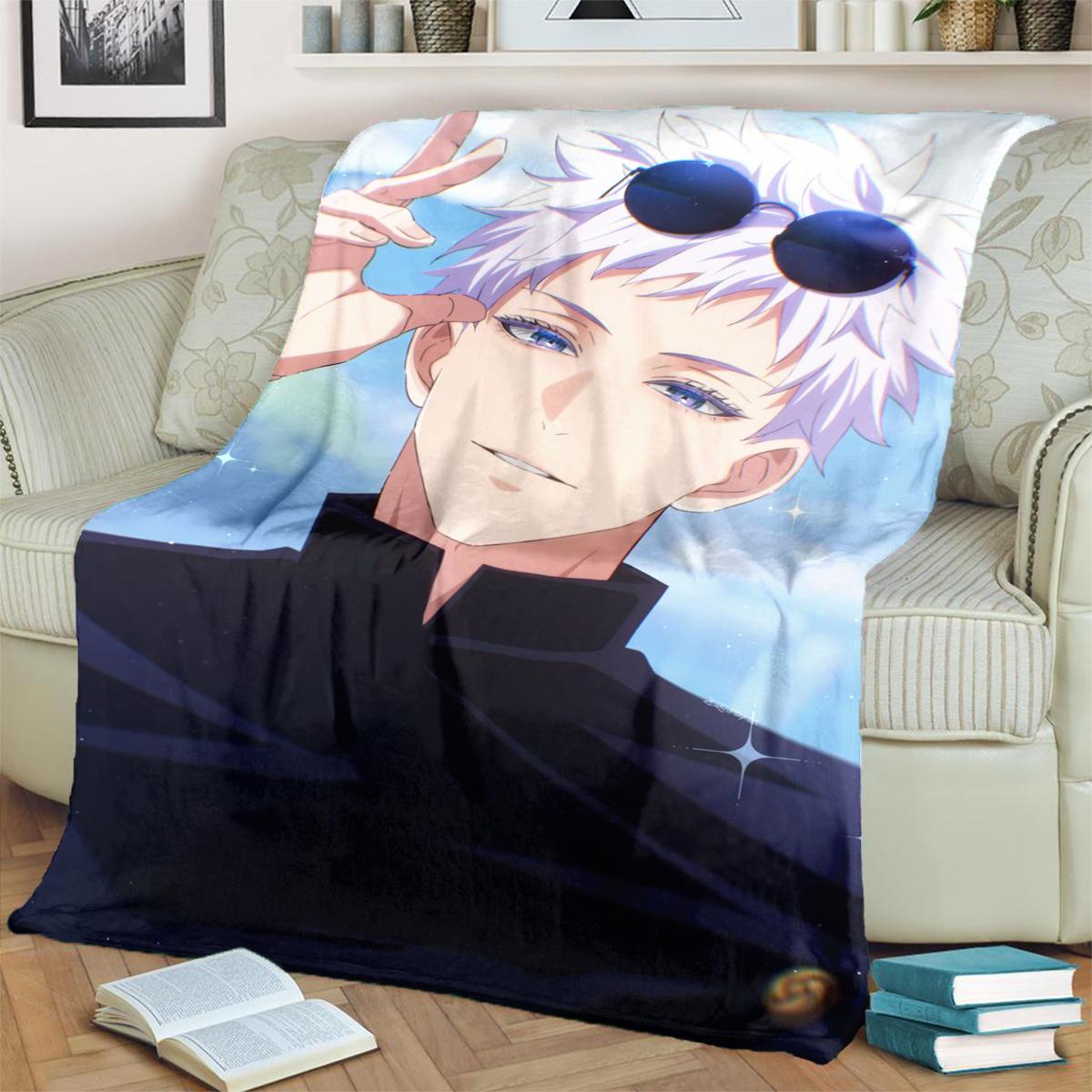 

Jujutsu Kaisen Blanket Flannel Warm Comfortable for Bedrooms, Sofas, Beds, Chairs, Picnics, Travel 75x90cm