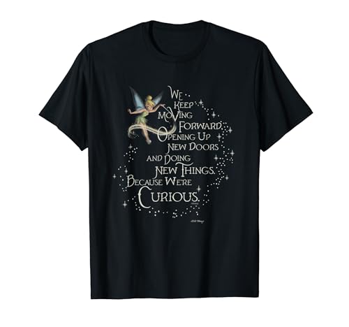 Disney 100 Walt Disney Quote Tinkerbell We re Curious D100 T-shirt