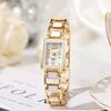 Women Watches Luxury Gift Quartz Watches Diamond Studded Dial Hollowed Out Bracelet Strap Fashion Ladies Wristwatch