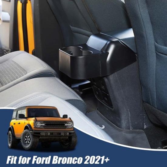 For Ford Bronco + 4Door Rear Back Seat Water Cup Holder Storage Box Pocket