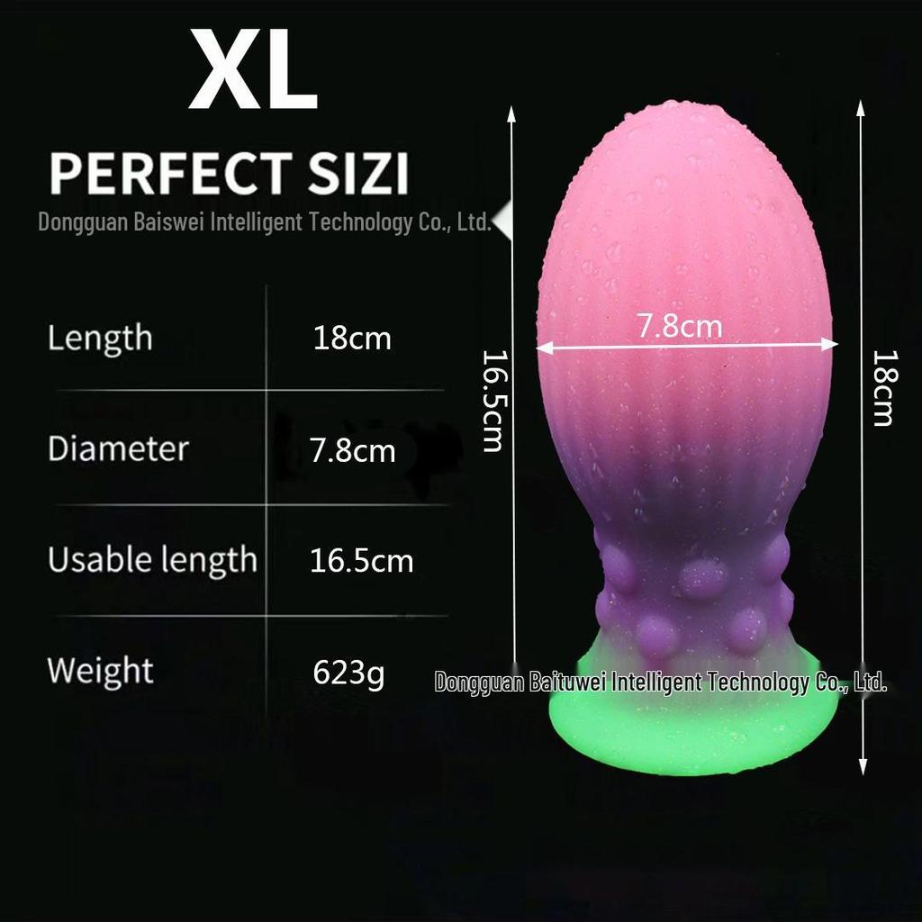 Super Thick Luminous Silicone Anal & Vaginal Dilator Toy for Men and Women