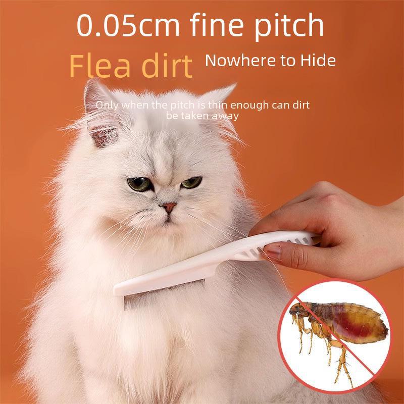 Pet Flea Comb for Dogs & Cats - Dense Tooth Surface for Efficient Grooming
