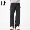 Izzue It Herren Jeans mit Spritzlack-Design, lockere gerade Passform