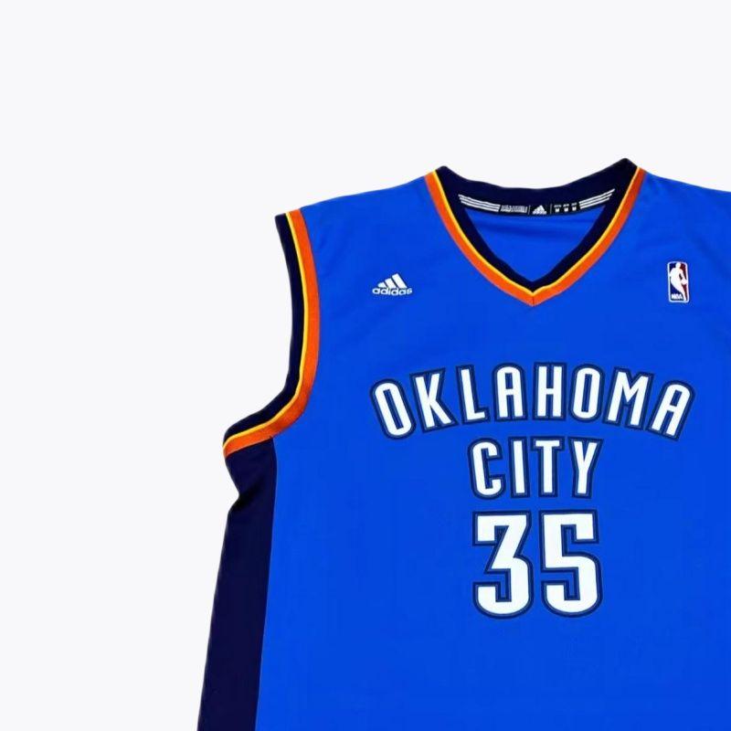 Adidas X NBA Collaboration Oklahoma City Thunder Durant Fashion Comfortable Soft Skin-Friendly Basketball Jersey Unisex Jersey Blue 7818A-3CB-AEB1104