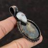 Pyrite Pendant Copper Wire Wrapped Pendant Copper Wire Jewelry Rainbow Moonstone Gemstone Pendant Gift For Mom Copper Wire Designer Pendant