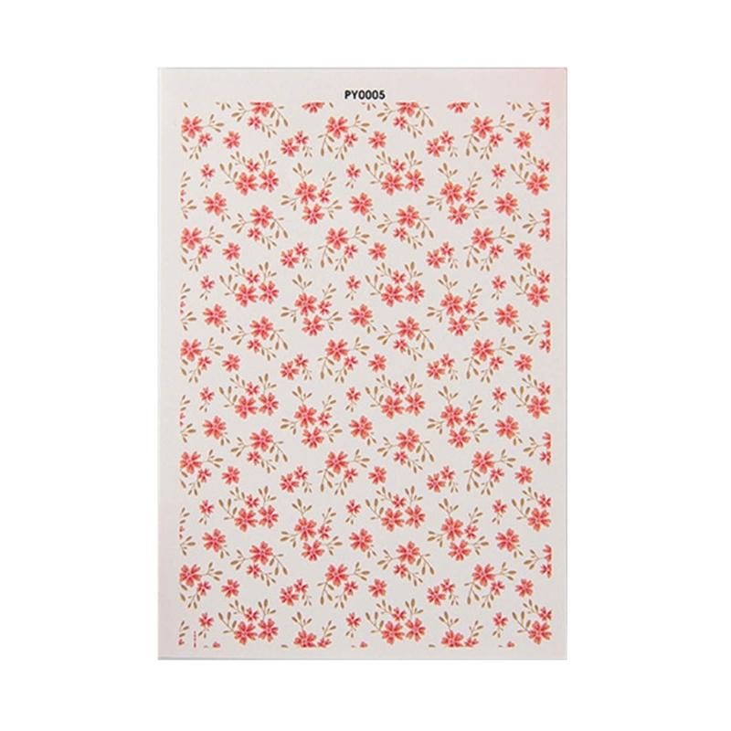 Clay Water Transfer Paper for DIY Clay Earring Jewelry, Floral Clay Transfer Sheet Flower Paper for Pottery Enamel Decal