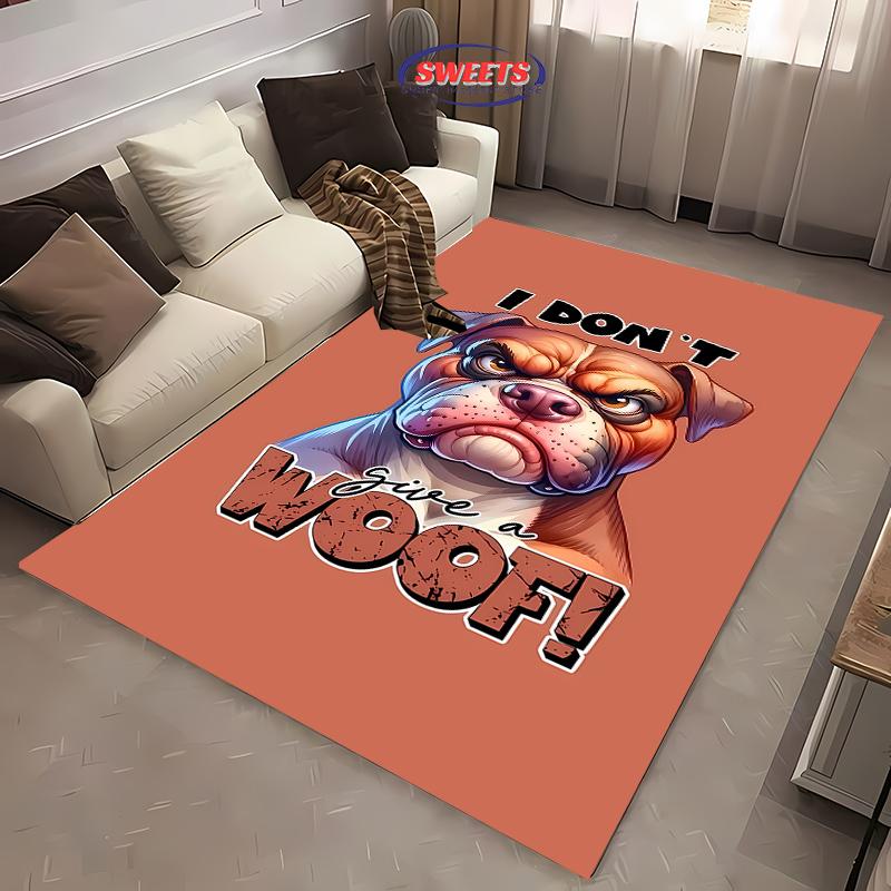 

Bulldog Large Area Print Carpet Non-Slip Soft Rug Indoor Floor Mat Decorative Washable Rug for Teens Adult Gifts 40x60cm