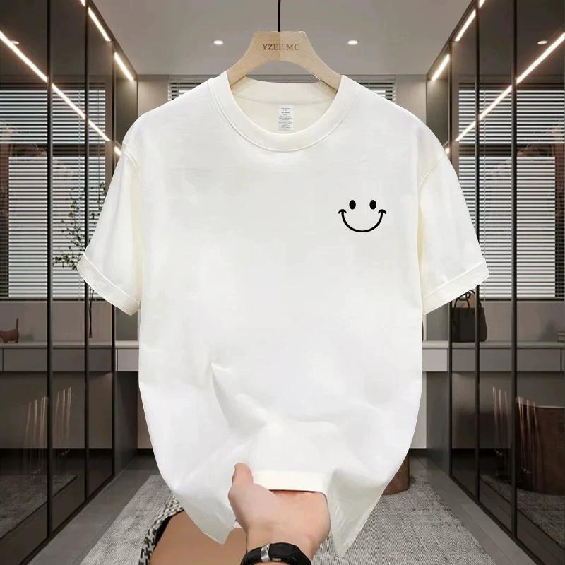 Men Cotton T Shirt Short Sleeve Casual Solid Color Crew Neck Top Summer Breathable Basic Tee for Daily Wear Comfort Fit