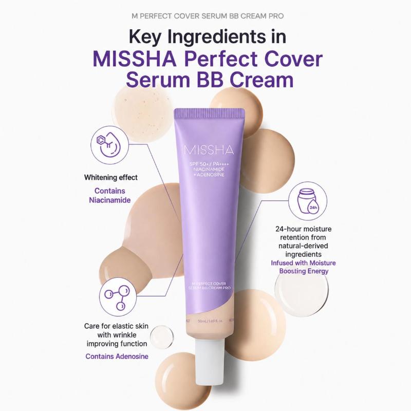[MISSHA] BB-Creme SPF42, mit Rosmarin- und Kamillenextrakten, Nr.21, 50ml