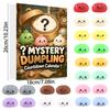 Boîte Surprise Mystery Dumpling Set de 24 Pièces Calendrier Compte à Rebours Jouet Figurine Souple Anti-Stress Collectionnable pour Décoration de Bureau et Jeu