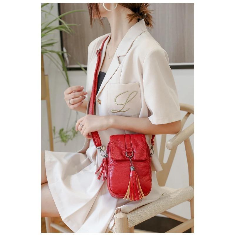 Fashion mini women's designer small shoulder messenger bag wallet lady phone bag female flip phone bag