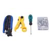 Coax Cable Crimper Kit Multifunctional Coaxial Compression Tool Network Toolkit for Stripping
