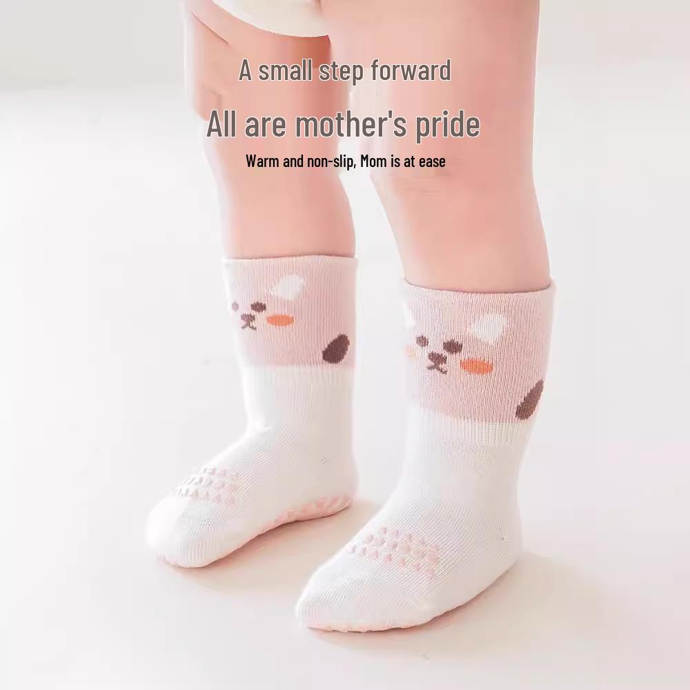 2025 Spring Collection: Baby Non-Slip Cotton Socks for Newborns, Boys & Girls