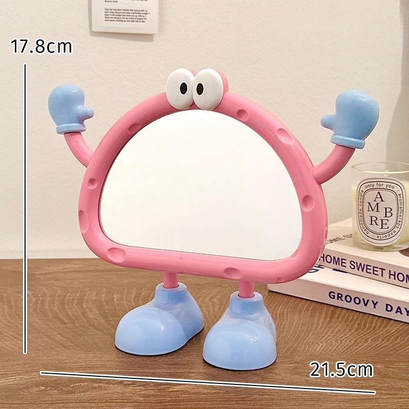 Big Feet Series Cute Make Mirrors Funny Cosmetic Mirror for Women Girls Room Desktop Decor Adjustable Plastic Mirror Wholesales