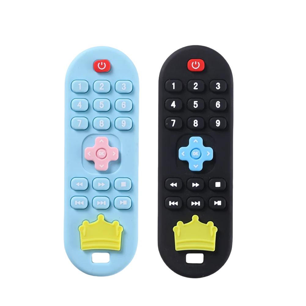 Infant remote control teether baby anti-eating hand teething stick cartoon soothing toys cognitive plaything