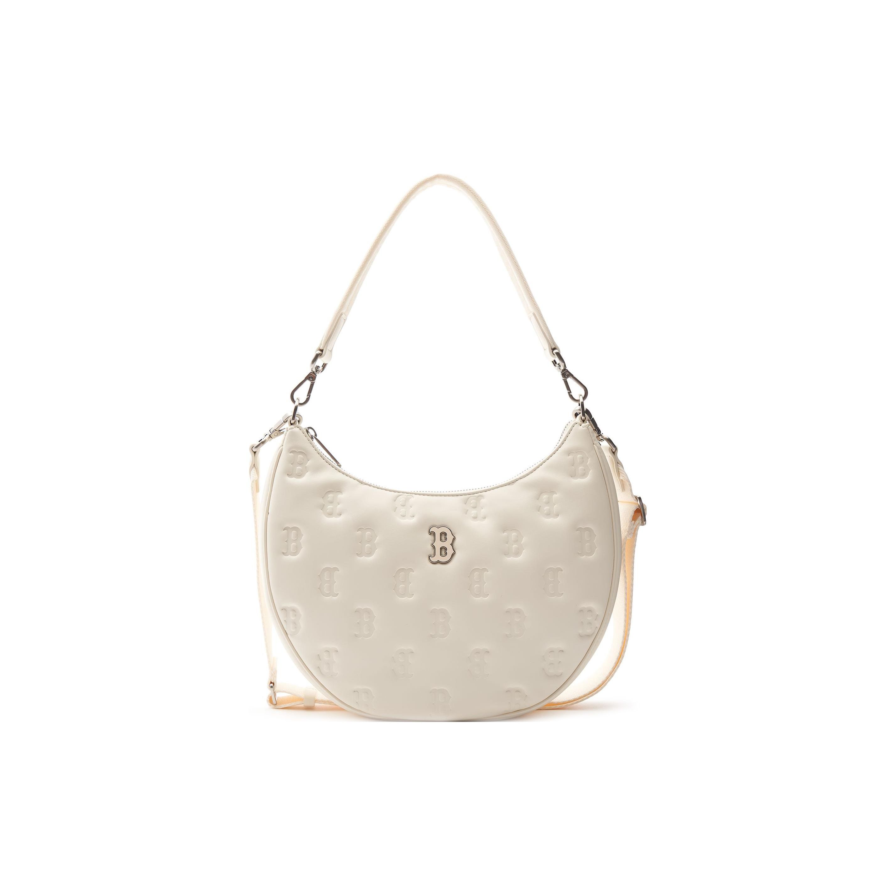 

MLB New York Yankees Floral Pattern Embossed Faux Leather Crossbody Shoulder Bag Women bags Cream Apricot 3ABQS093N-43CRD Creamy Apricot