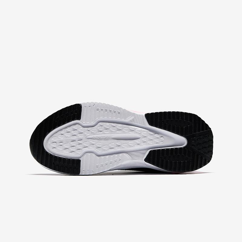 Anta Kids Synthetic Leather Fabric Trendy Lightweight Shock Absorbing Low Top Running Shoes Kids Sneaker Black White A22435532N-3