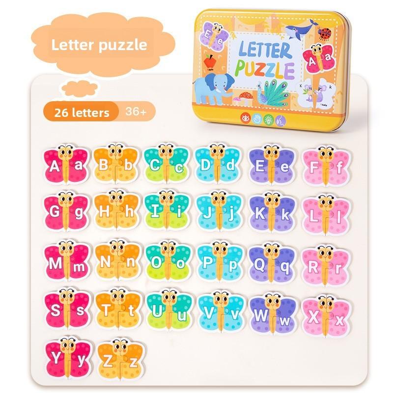 

Wooden Number And Letter Matching Puzzle For Kids Educational Tabletop Toy Alphabet