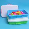 Portable Multicolor Sandbox Toy Organizer Stackable Sensory Bins With Lid For Sand Art Supplies Kids Playroom Storage