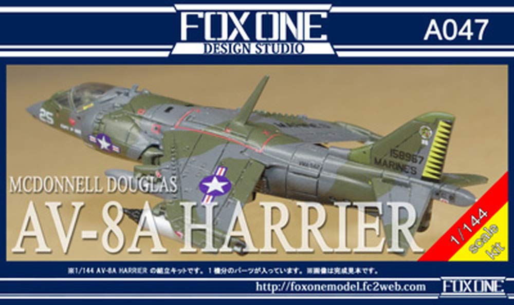 Fox One Design US Marine Corps Harrier 3D Printer Kit FXNA047 1/144 AV-8A