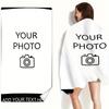 Personalisiertes Strandtuch Benutzerdefiniertes Foto Name/Logo/Wort Übergroßes Mikrofaserhandtuch Hochzeitsfeier Souvenir für Strand Schwimmen Bad