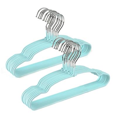 Amber Home Baby Set of PVC Steel Hangers for and Elementary School Small Prevents Clothes from Losing Their Slim for Shirts and No Marks Left On the