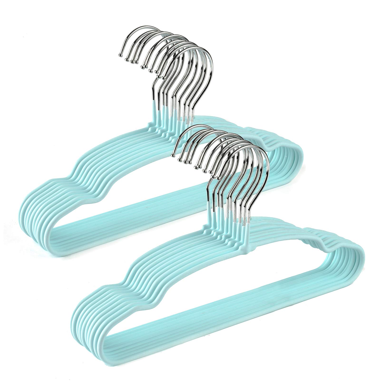 

Amber Home Baby Set of PVC steel hangers for and elementary school Small prevents clothes from losing their slim for shirts and no marks left on the