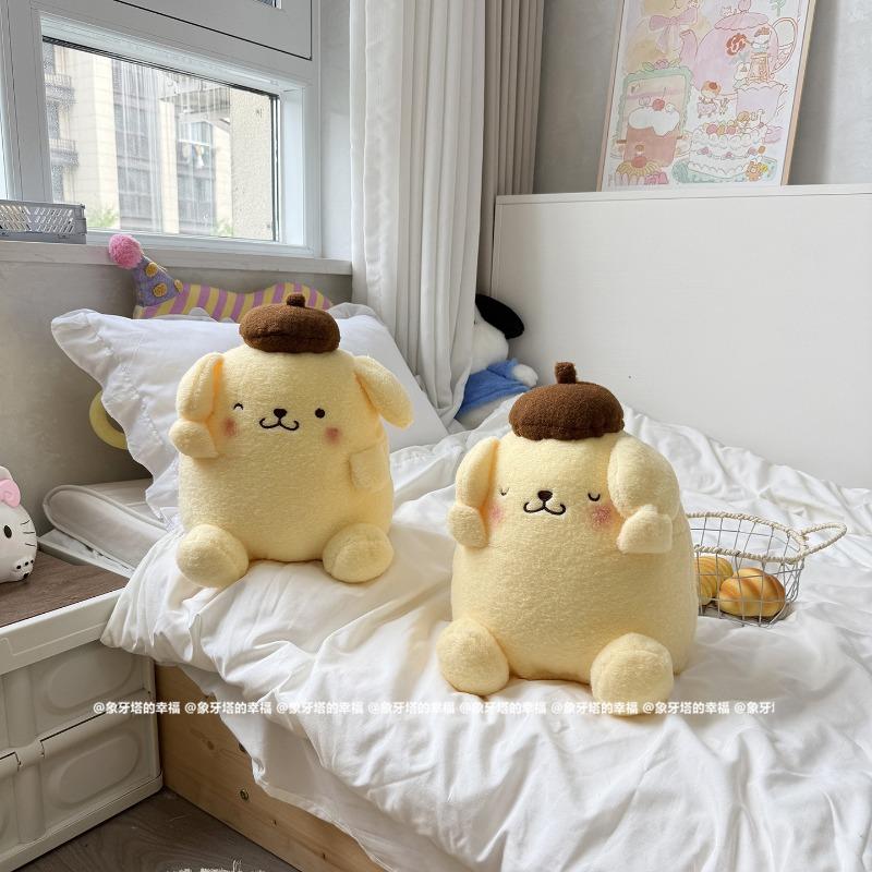 Kawaii Pompompurin Plush Pillow Toys Soft Pillow Gift Lovely Pom Pom Purin Doll for Kids Room Decor Xmas Birthday Girl Gifts