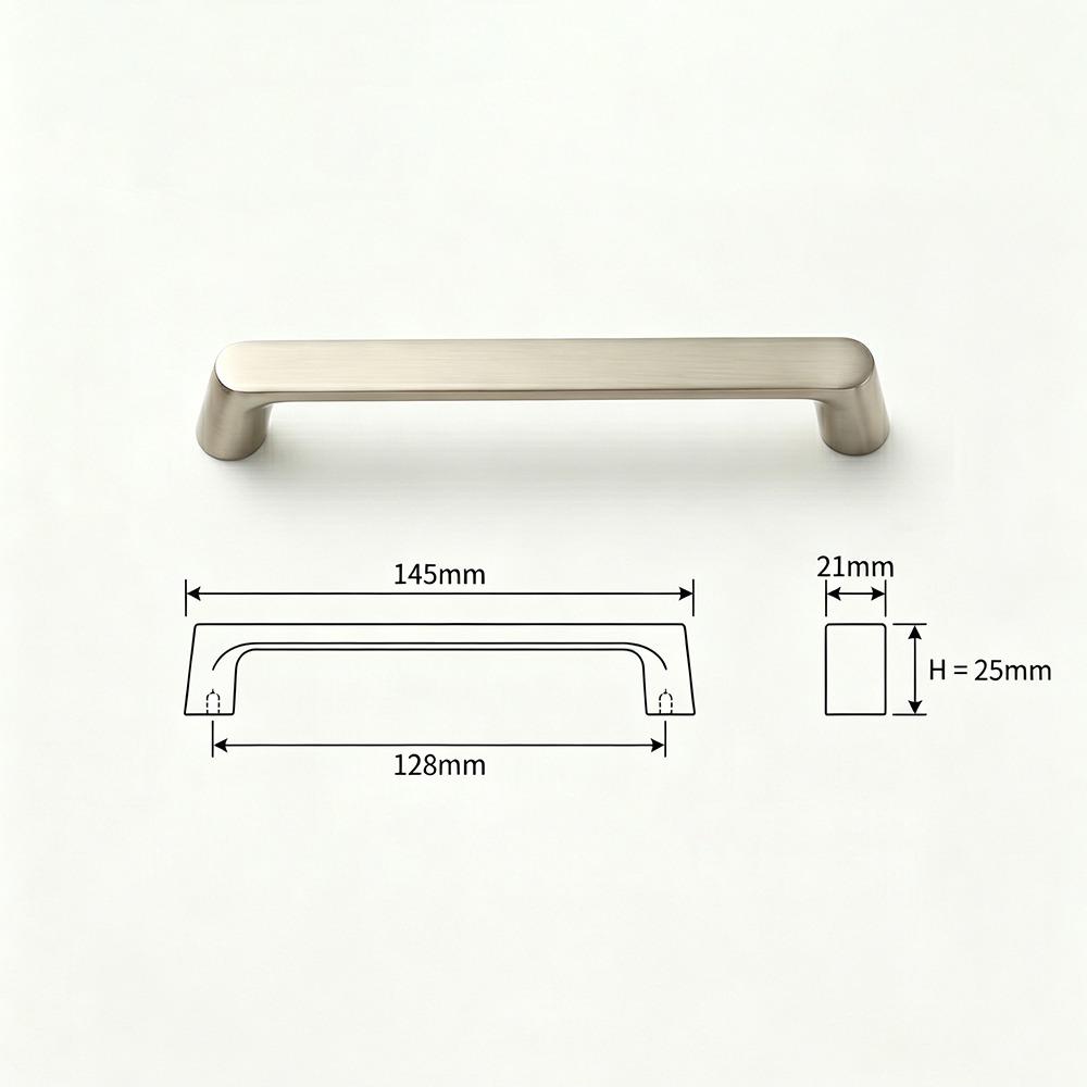 Modern Style Cabinet Handles Brushed Nickel Finish Furniture Handles For Dresser Cabinet