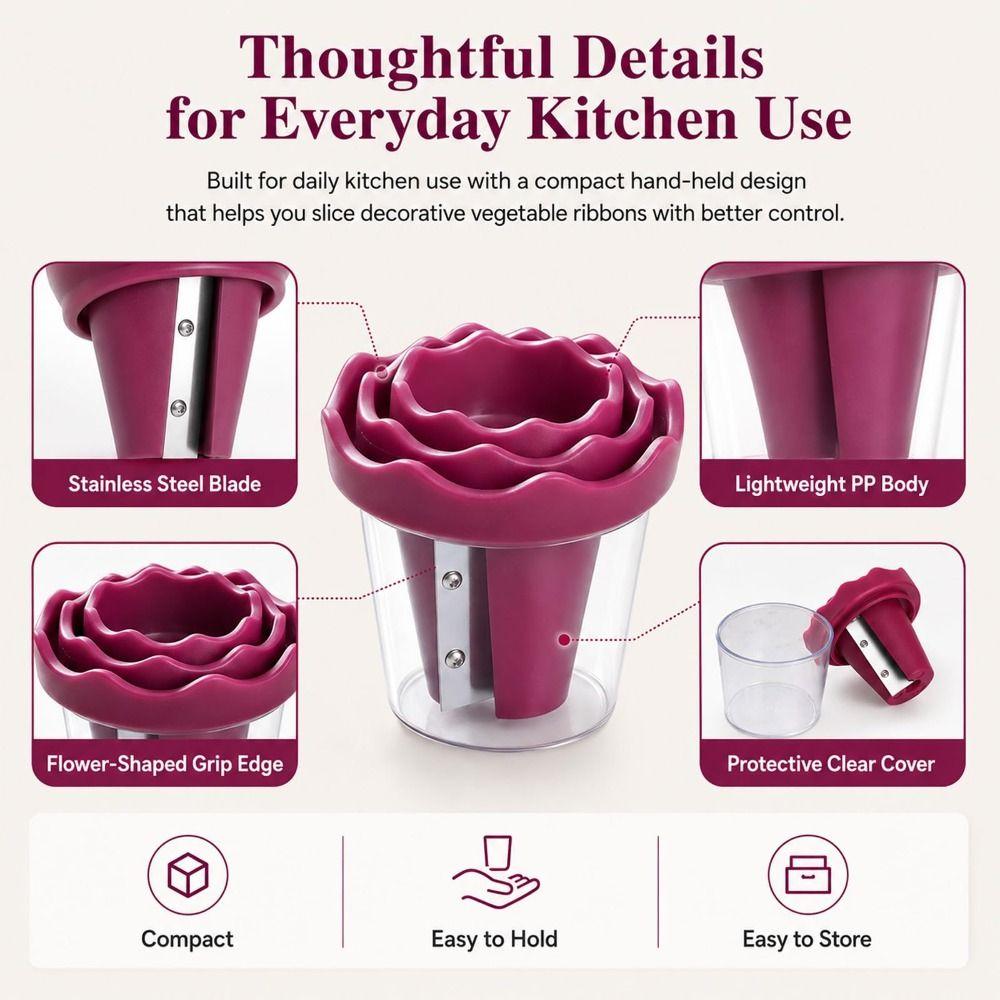 Upgraded Design Rose Flower Carving Tool Manual Operation Fruit Slicer  Vegetable Garnish