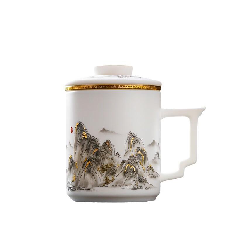 Chaxun Qianli Jiangshan Ceramic Tea Infuser Mug