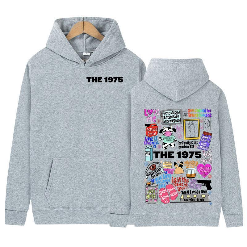 British Band The 1975 Lyric Graphic Hoodie Men Women's Hip Hop Fashion Pullover Sweatshirt Casual High Quality Oversized Hoodies