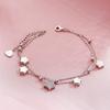 925 Sterling Silver Double Layered Star Bead Bracelets for Women Luxury Designer Zircon Star Chain Bracelet Party Fine Jewelry