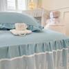New Lace Jacquard Bed Skirt French 1.8M Mattress Cover Single Princess Style Lace Bedspread Thin Summer Dirt-Proof Cover