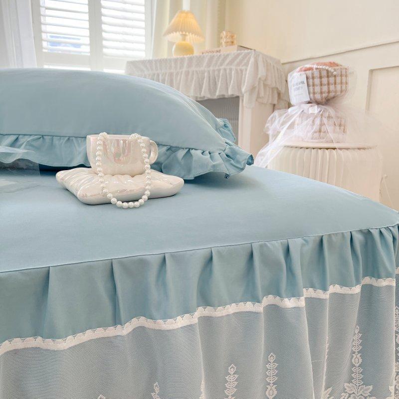 New Lace Jacquard Bed Skirt French 1.8M Mattress Cover Single Princess Style Lace Bedspread Thin Summer Dirt-Proof Cover