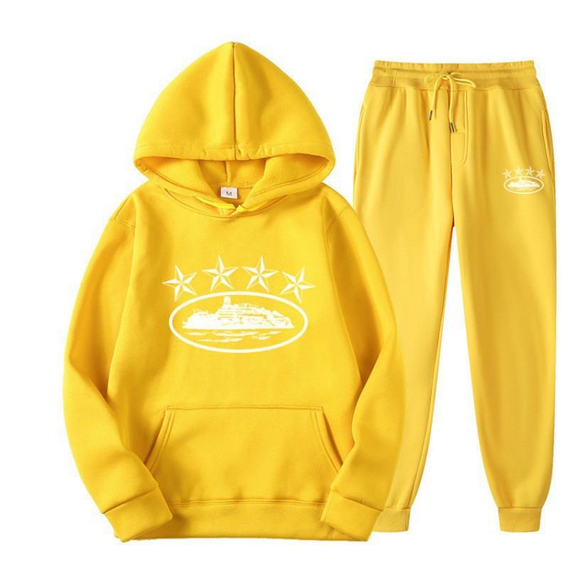 Tuta Sportiva con Cappuccio Oversize Foderata in Pile Misto Cotone per Uomo Donna Streetwear Outfit Invernale Casual Hip Hop