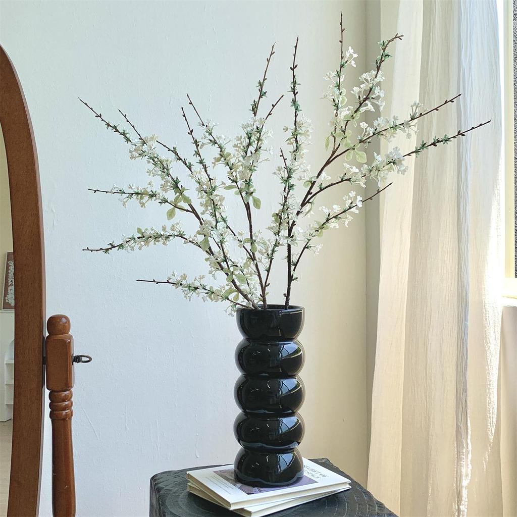 Luxury Realistic Snow Willow Flower Bouquet - Faux Floral Arrangement for Living Room Decor