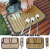 Foldable Outdoor Camping Cutlery Storage Bag Chef Knife Bag Roll Bag Chopsticks Spoon Fork Pouch Organizer Carry Case