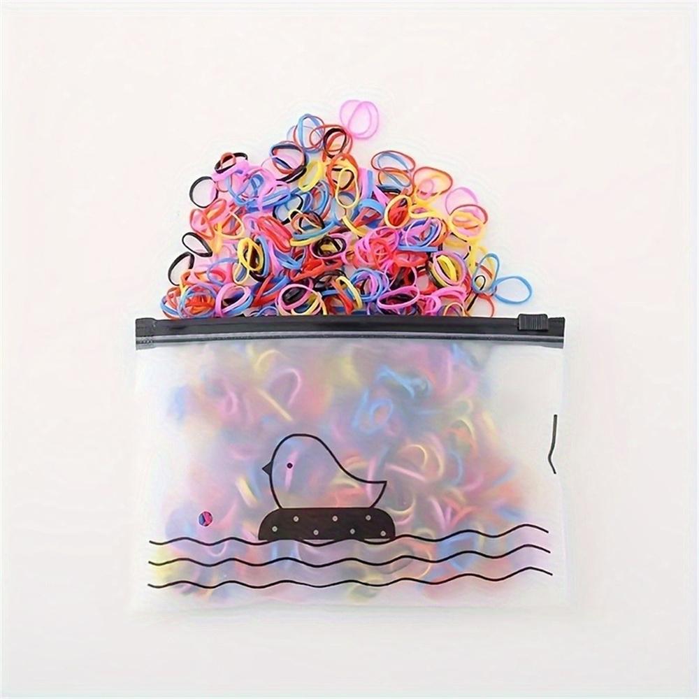 1000/2000 Stück Mini-Haargummis mit hoher Elastizität - Set kleiner Gummibänder für einfaches Haarstyling