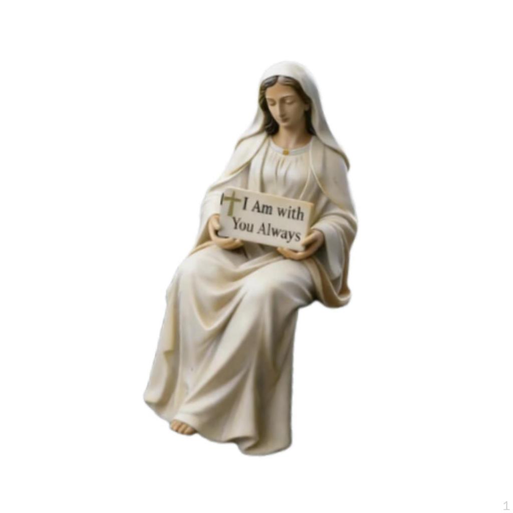 Jezus Beeldje Handgemaakte Hars Beeld met "You Always" Bordje voor Auto Dashboard