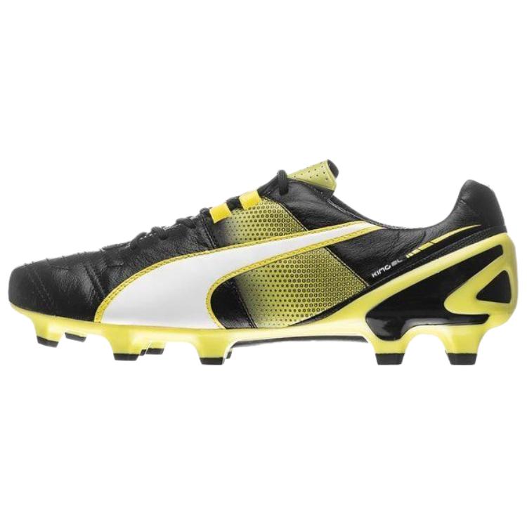 PUMA King FG Firm Ground Soccer Shoes Unisex Black Yellow 103243-01 41